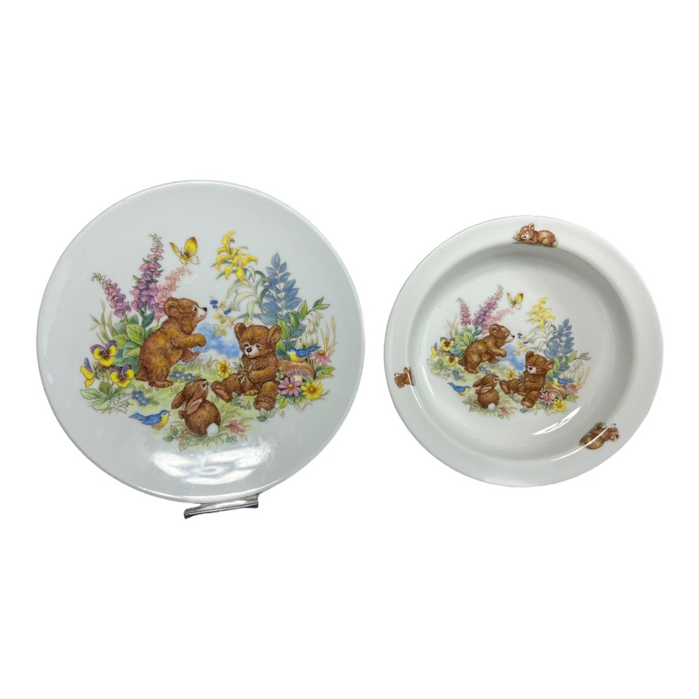 Royal Worcester‎ Child's Plate & Bowl